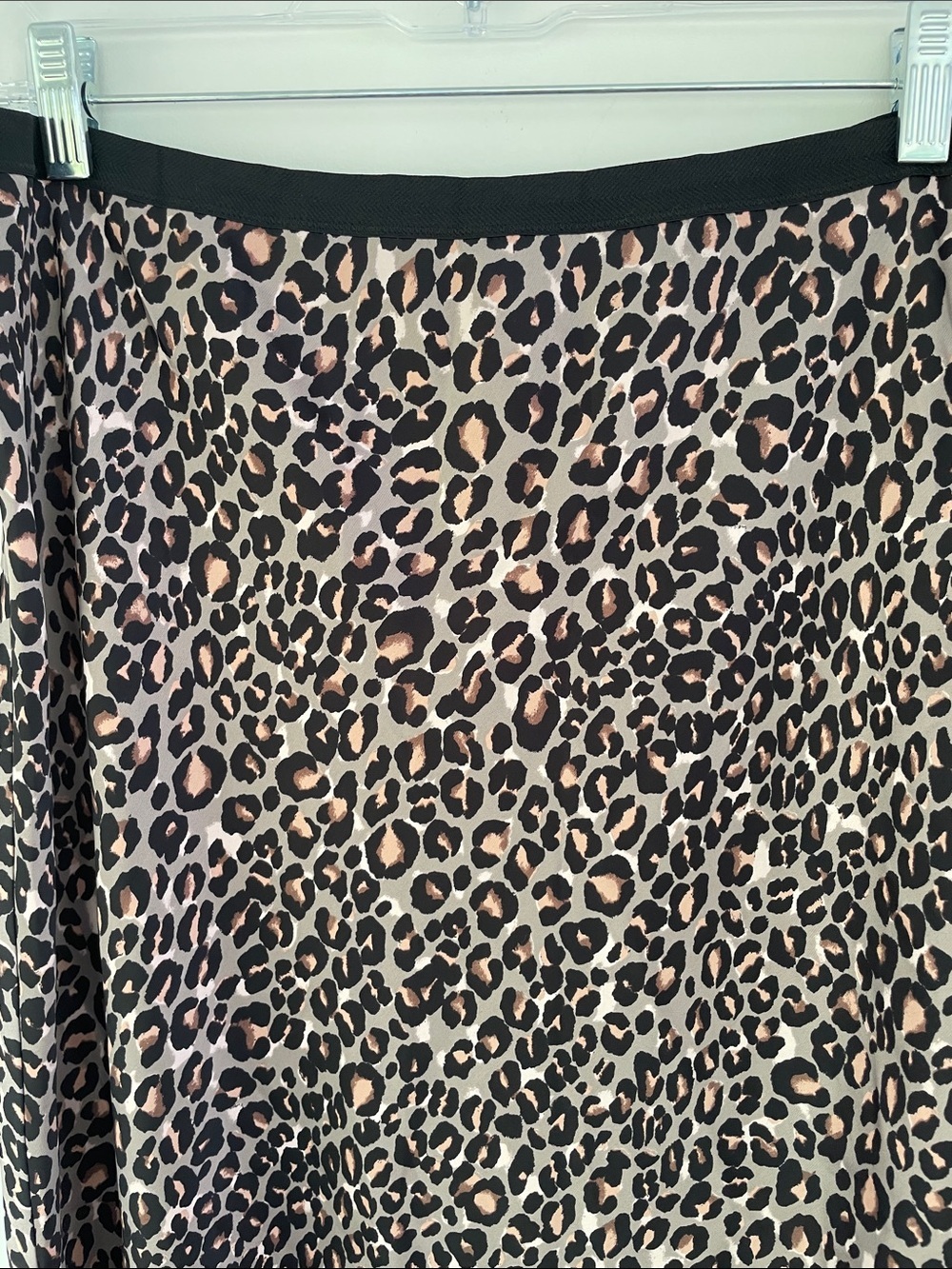 Victoria’s Secret Leopard Print Midi Slip Skirt Pink & Black Size L - Picture 2 of 6